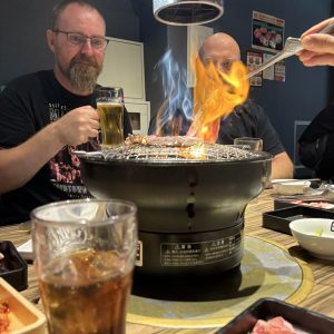 På restaurant i Osaka